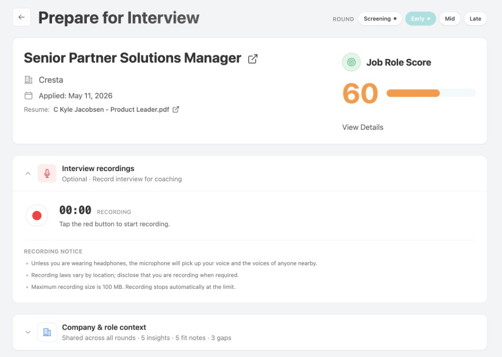 Interview prep